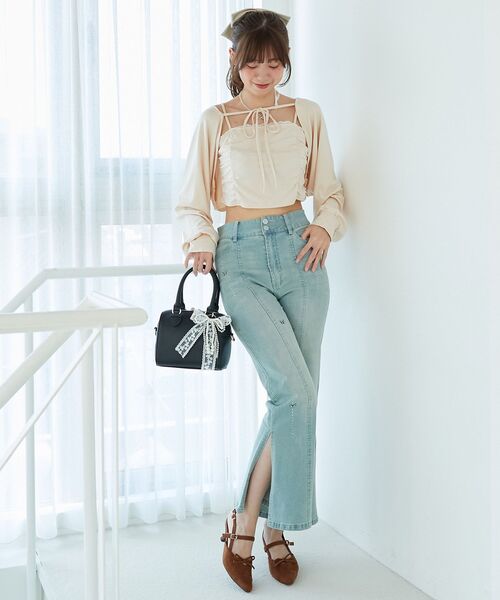 MAJESTIC LEGON（マジェスティックレゴン）の「チャーム付きミニボストンバッグ（ボストンバッグ・レディース・ブラック系その他/ブラック・FREE）」の9枚目の写真