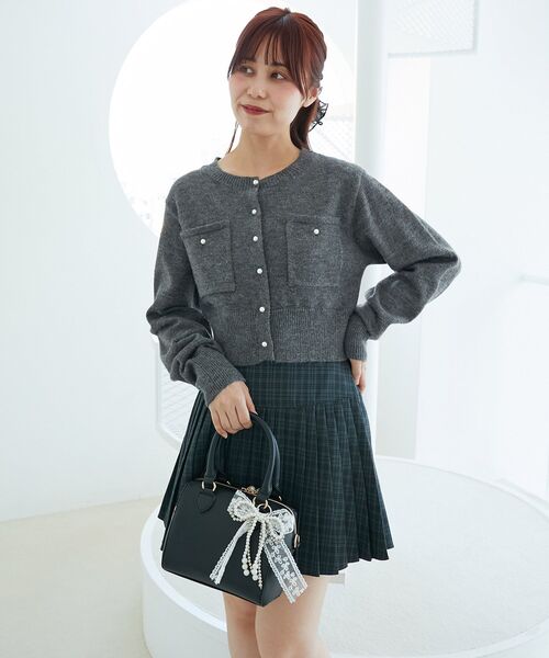 MAJESTIC LEGON（マジェスティックレゴン）の「チャーム付きミニボストンバッグ（ボストンバッグ・レディース・ブラック系その他/ブラック・FREE）」の11枚目の写真