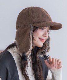 Ruben（ルーベン）の「WOOL LIKED EARCOVER CAP/ファー耳付きキャップ（キャップ）」