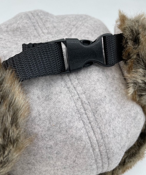 Ruben（ルーベン）の「WOOL LIKED EARCOVER CAP/ファー耳付きキャップ（キャップ・メンズ・ブラック/カーキ/ライトグレー/ブラウン・FREE）」の8枚目の写真