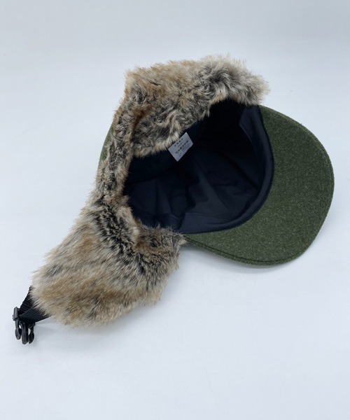 Ruben（ルーベン）の「WOOL LIKED EARCOVER CAP/ファー耳付きキャップ（キャップ・メンズ・ブラック/カーキ/ライトグレー/ブラウン・FREE）」の17枚目の写真