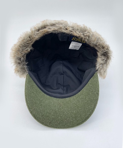 Ruben（ルーベン）の「WOOL LIKED EARCOVER CAP/ファー耳付きキャップ（キャップ・メンズ・ブラック/カーキ/ライトグレー/ブラウン・FREE）」の15枚目の写真