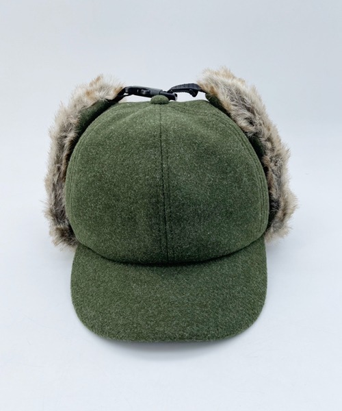 Ruben（ルーベン）の「WOOL LIKED EARCOVER CAP/ファー耳付きキャップ（キャップ・メンズ・ブラック/カーキ/ライトグレー/ブラウン・FREE）」の10枚目の写真