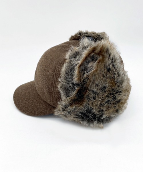 Ruben（ルーベン）の「WOOL LIKED EARCOVER CAP/ファー耳付きキャップ（キャップ・メンズ・ブラック/カーキ/ライトグレー/ブラウン・FREE）」の21枚目の写真