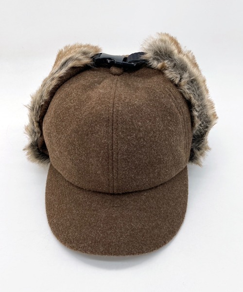 Ruben（ルーベン）の「WOOL LIKED EARCOVER CAP/ファー耳付きキャップ（キャップ・メンズ・ブラック/カーキ/ライトグレー/ブラウン・FREE）」の20枚目の写真