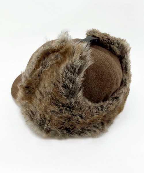 Ruben（ルーベン）の「WOOL LIKED EARCOVER CAP/ファー耳付きキャップ（キャップ・メンズ・ブラック/カーキ/ライトグレー/ブラウン・FREE）」の22枚目の写真