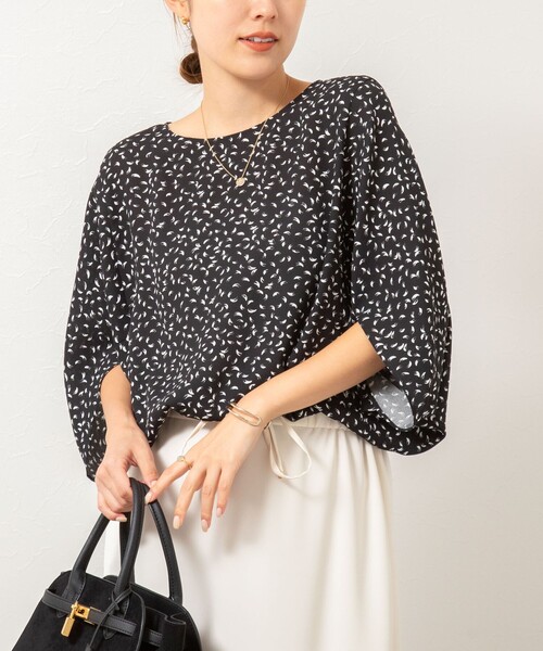 セール】ウォッシャブルバックサテンコクーンブラウス（シャツ