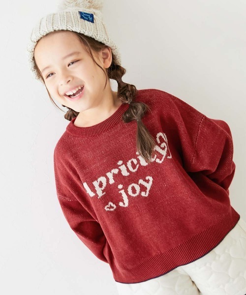 devirock（デビロック）の「洗える デザインいろいろ ガールズ ジャガードニット（ニット/セーター・キッズ・ホワイト系その他/ブラック系/ブルー系その他/パープル系/ホワイト系/レッド系・S/M/L）」の6枚目の写真