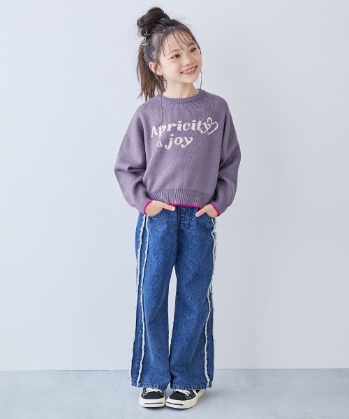 devirock（デビロック）の「洗える デザインいろいろ ガールズ ジャガードニット（ニット/セーター・キッズ・ホワイト系その他/ブラック系/ブルー系その他/パープル系/ホワイト系/レッド系・S/M/L）」の9枚目の写真