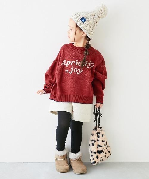 devirock（デビロック）の「洗える デザインいろいろ ガールズ ジャガードニット（ニット/セーター・キッズ・ホワイト系その他/ブラック系/ブルー系その他/パープル系/ホワイト系/レッド系・S/M/L）」の10枚目の写真