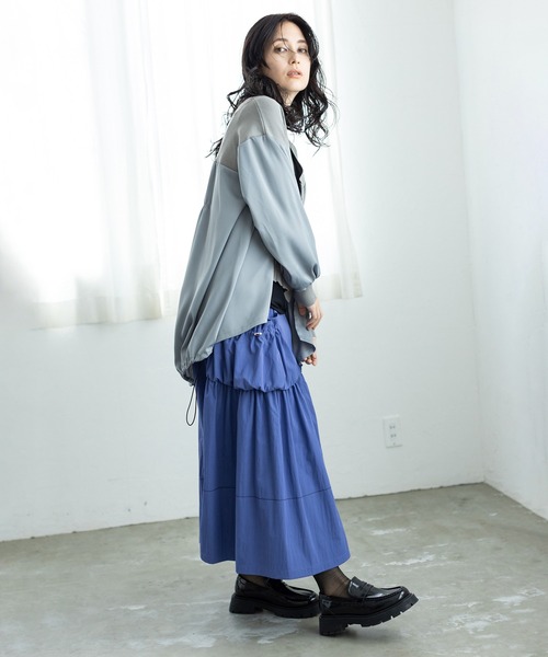 オズモーシス　バックロングジップニットカーディガン　新品未使用 バックロングジップニットカーディガン | 【レディースファッション