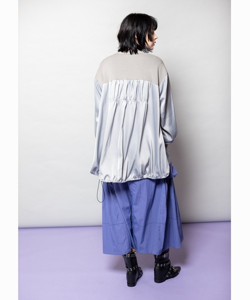 新品オズモーシスOSMOSIS バックロングジップニットカーディガン　完売品 バックロングジップニットカーディガン（ニット/セーター）｜OSMOSIS