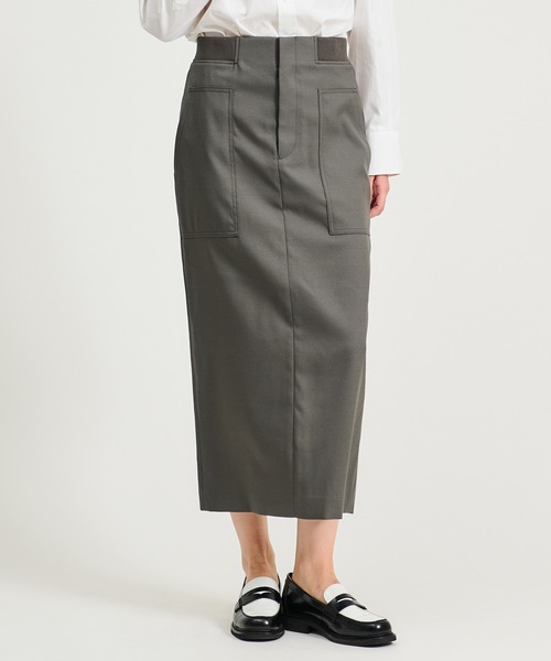 ESTNATION（エストネーション）の「ESTNATION / リブロング タイトスカート（スカート・レディース・モカ/グレー・38/36）」の2枚目の写真