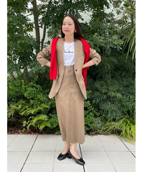 ESTNATION（エストネーション）の「ESTNATION / リブロング タイトスカート（スカート・レディース・モカ/グレー・38/36）」の9枚目の写真