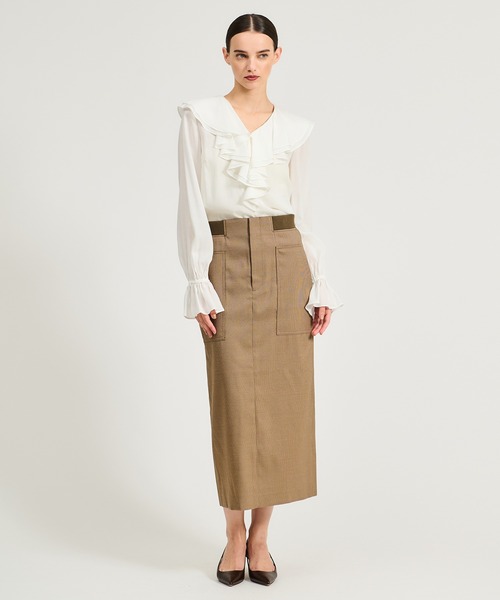 ESTNATION（エストネーション）の「ESTNATION / リブロング タイトスカート（スカート・レディース・モカ/グレー・38/36）」の14枚目の写真