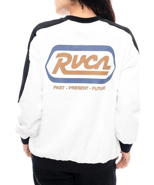 RVCA（ルーカ）の「【RVCA/ルーカ】24AW STATION TRACK CREW/バックプリントスウェットトレーナー（スウェット・レディース・レッド/ブラック/ホワイト・SMALL/MEDIUM）」の2枚目の写真