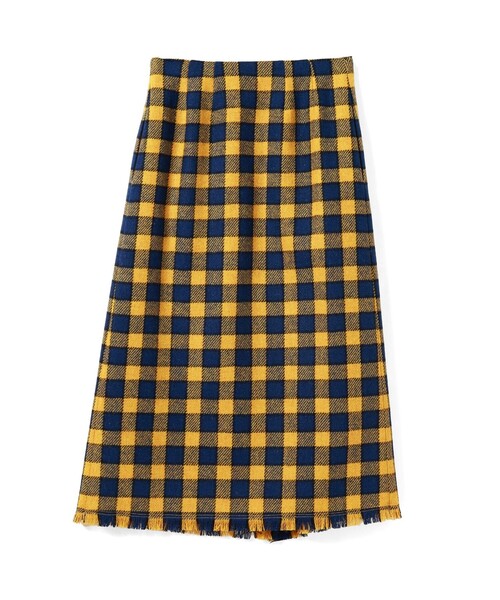 BEAMS BOY(ビームスボーイ)の「【2/5再値下げ】ハリスツイード フリンジ スカート(スカート・レディース・オレンジ/イエロー・1/2)」の10枚目の写真