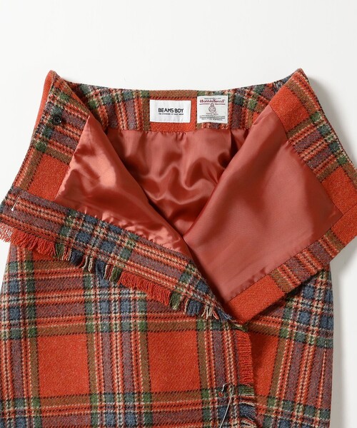 BEAMS BOY(ビームスボーイ)の「【2/5再値下げ】ハリスツイード フリンジ スカート(スカート・レディース・オレンジ/イエロー・1/2)」の13枚目の写真