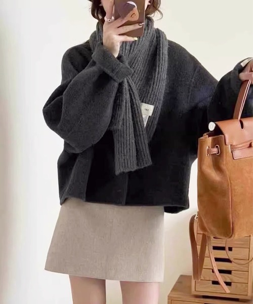 セール】ソフトシャギーショートウールジャケット（その他アウター