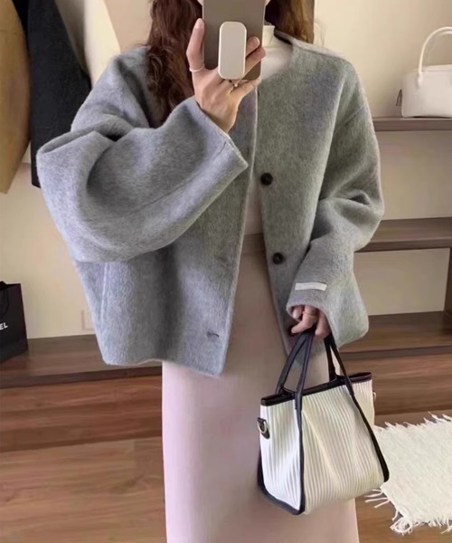 セール】ソフトシャギーショートウールジャケット（その他アウター