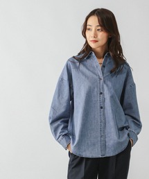 【新品タグ付】cccmalie ショート丈長袖ブラウス　サックスブルー オト様 美品 cccmalie ショート丈長袖ブラウス サックスブルー