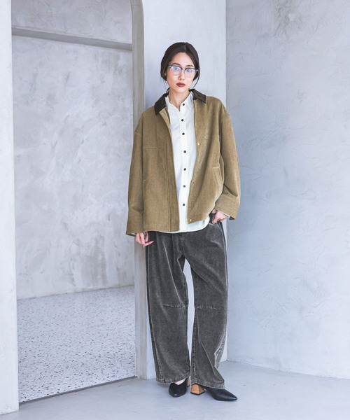 GLOBAL WORK(グローバルワーク)の「365日マイスタイルシャツ/571317(シャツ/ブラウス・レディース・ブルー/オフホワイト/その他/ライトブルー/スカイブルー/サックスブルー/ライトベージュ/イエロー/ブルー系その他/ブラウン系その他/ピンク系その他/グレー/ライトカーキ/カーキ系5/ライトピンク/ベージュ系その他2/ホワイト×レッド・MEDIUM/LARGE/SMALL/X-SMALL/X-LARGE)」の20枚目の写真