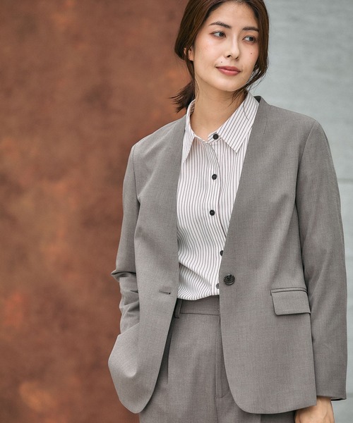 GLOBAL WORK（グローバルワーク）の「365日マイスタイルシャツ/571317（シャツ/ブラウス・レディース・ブルー/オフホワイト/その他/ライトブルー/スカイブルー/サックスブルー/ライトベージュ/イエロー/ブルー系その他/ブラウン系その他/ピンク系その他/グレー・MEDIUM/LARGE/SMALL）」の20枚目の写真