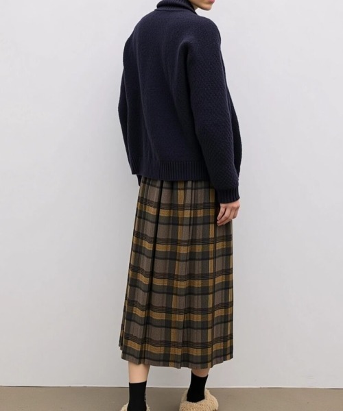 cammie(キャミー)の「チェックミモレ丈Aラインスカート(スカート・レディース・グレー/イエロー/グリーン・F)」の16枚目の写真