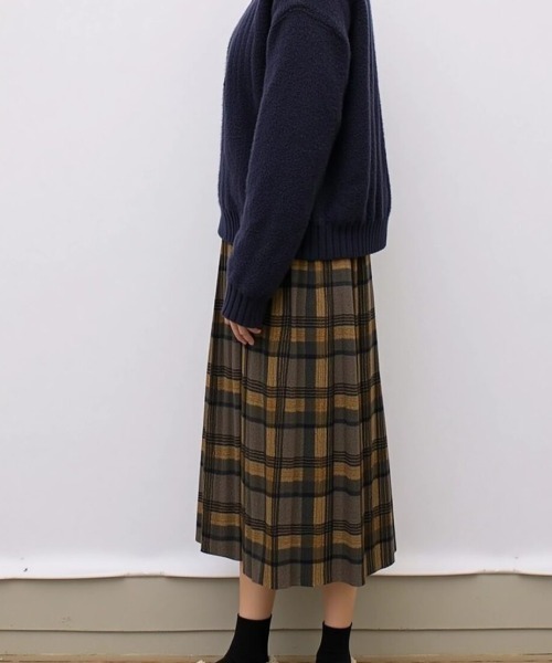 cammie(キャミー)の「チェックミモレ丈Aラインスカート(スカート・レディース・グレー/イエロー/グリーン・F)」の15枚目の写真