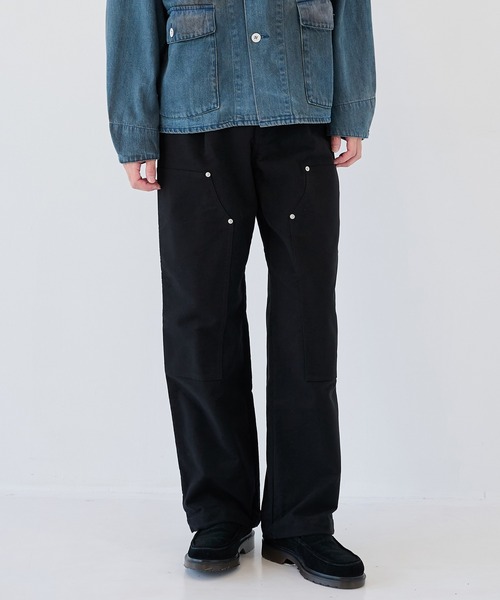 BASICKS(ベイシックス)の「【BASICKS】Double Knee Trousers(その他パンツ・メンズ・ブラック・M/S)」の2枚目の写真
