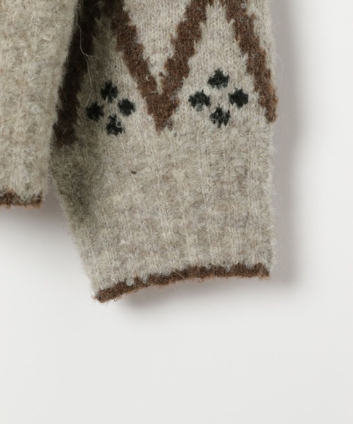 LEPSIM（レプシィム）の「5ゲージノルディック柄カーディガン　598100（カーディガン/ボレロ・レディース・オフホワイト/ベージュ・FREE）」の6枚目の写真