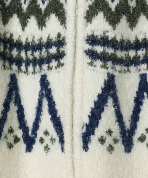 LEPSIM（レプシィム）の「5ゲージノルディック柄カーディガン　598100（カーディガン/ボレロ・レディース・オフホワイト/ベージュ・FREE）」の9枚目の写真