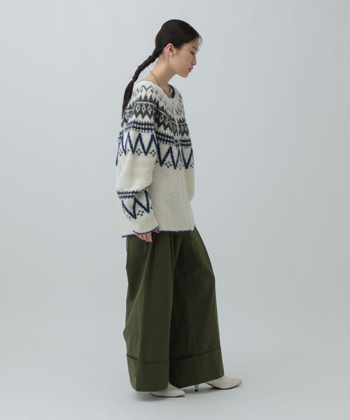 LEPSIM（レプシィム）の「5ゲージノルディック柄カーディガン　598100（カーディガン/ボレロ・レディース・オフホワイト/ベージュ・FREE）」の15枚目の写真