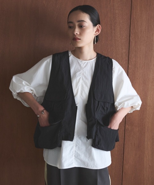 AIC.（エーアイシー）の「アウトポケットナイロンベスト（ベスト・レディース・ブラック・FREE）」の13枚目の写真