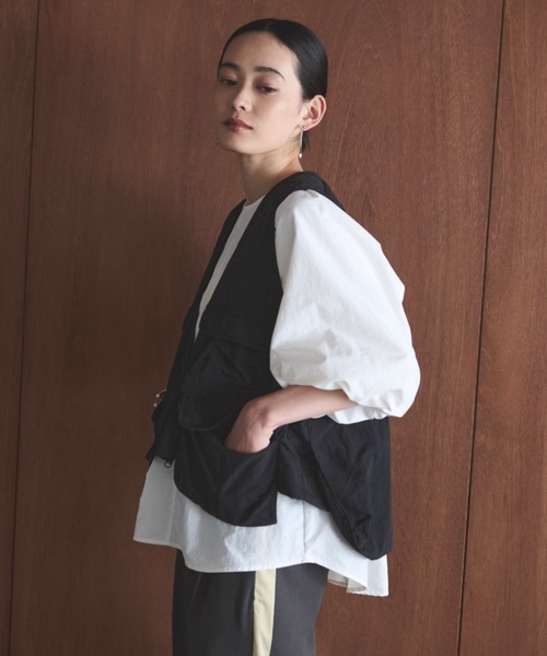 AIC.（エーアイシー）の「アウトポケットナイロンベスト（ベスト・レディース・ブラック・FREE）」の14枚目の写真