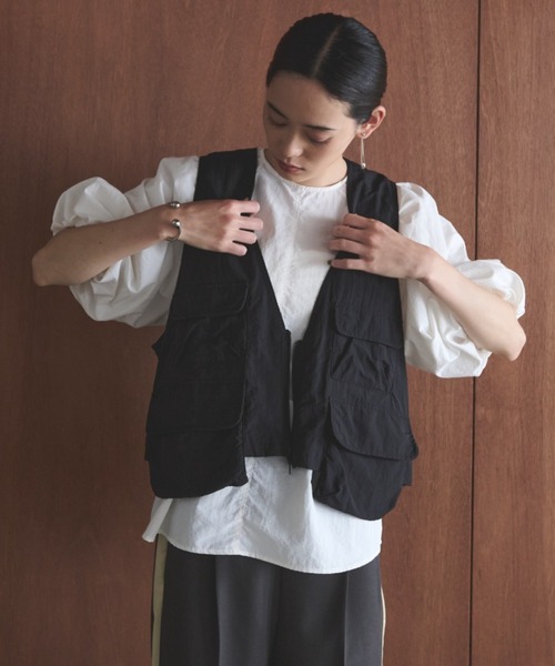 AIC.（エーアイシー）の「アウトポケットナイロンベスト（ベスト・レディース・ブラック・FREE）」の15枚目の写真