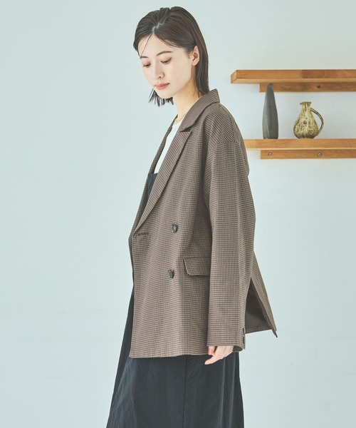 LAKOLE（ラコレ）の「チェックダブルジャケット / 592862（テーラードジャケット・レディース・ブラック/ブラウン/ベージュ・FREE）」の22枚目の写真