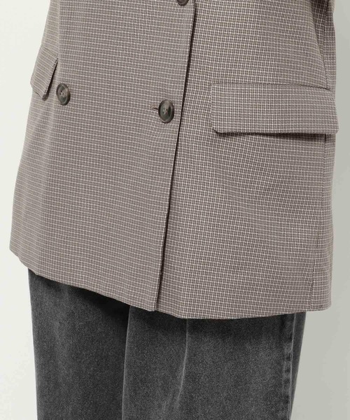 LAKOLE（ラコレ）の「チェックダブルジャケット / 592862（テーラードジャケット・レディース・ブラック/ブラウン/ベージュ・FREE）」の10枚目の写真