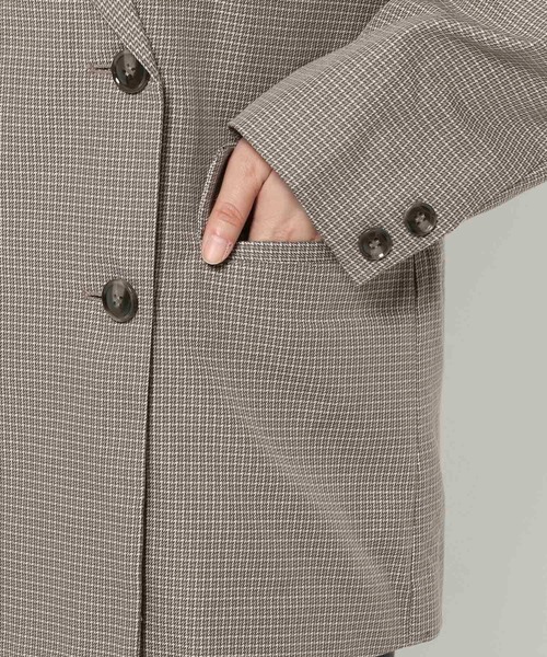 LAKOLE（ラコレ）の「チェックダブルジャケット / 592862（テーラードジャケット・レディース・ブラック/ブラウン/ベージュ・FREE）」の11枚目の写真