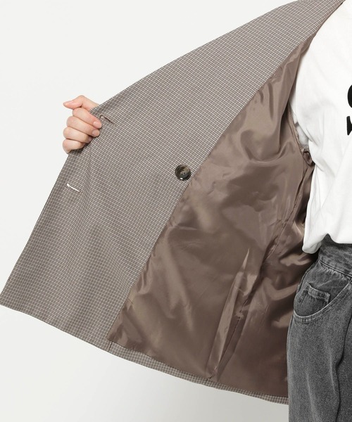 LAKOLE（ラコレ）の「チェックダブルジャケット / 592862（テーラードジャケット・レディース・ブラック/ブラウン/ベージュ・FREE）」の14枚目の写真