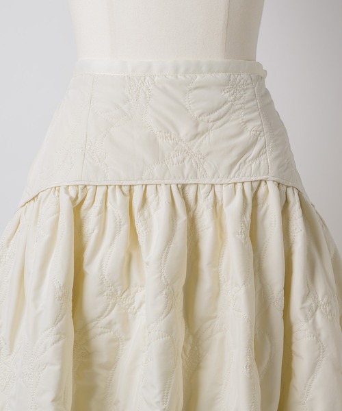 VIOLETTA（ヴィオレッタ）の「【HEIREN】リボンキルティングフレアスカート（スカート・レディース・ブラック/アイボリー・M/S）」の10枚目の写真