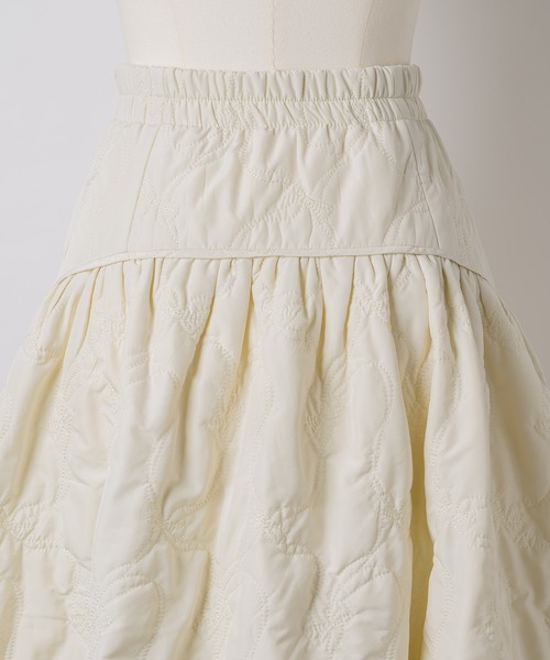 VIOLETTA（ヴィオレッタ）の「【HEIREN】リボンキルティングフレアスカート（スカート・レディース・ブラック/アイボリー・M/S）」の12枚目の写真