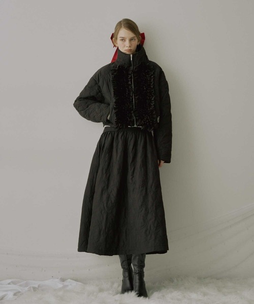 セール】【HEIREN】リボンキルティングフレアスカート（スカート