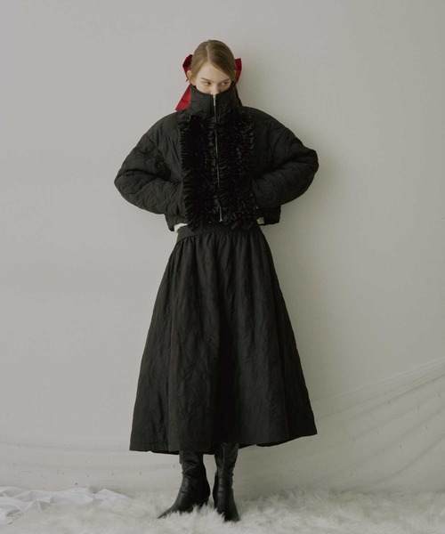 セール】【HEIREN】リボンキルティングフレアスカート（スカート