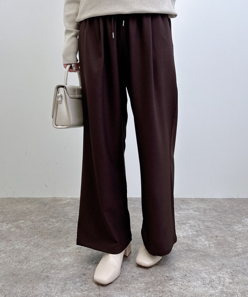 INGNI（イング）の「イージーワイドパンツ（その他パンツ・レディース・チャコールグレー/ブラウン/ブラック・FREE）」の3枚目の写真