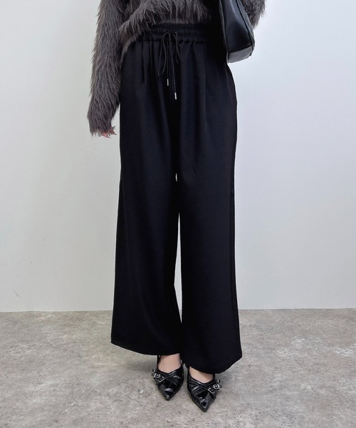 INGNI（イング）の「イージーワイドパンツ（その他パンツ・レディース・チャコールグレー/ブラウン/ブラック・FREE）」の2枚目の写真