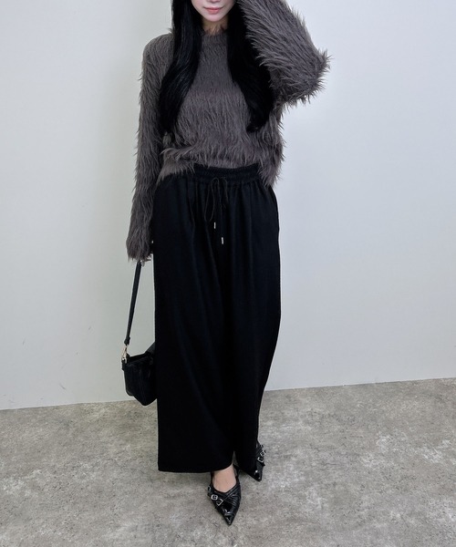 INGNI（イング）の「イージーワイドパンツ（その他パンツ・レディース・チャコールグレー/ブラウン/ブラック・FREE）」の12枚目の写真