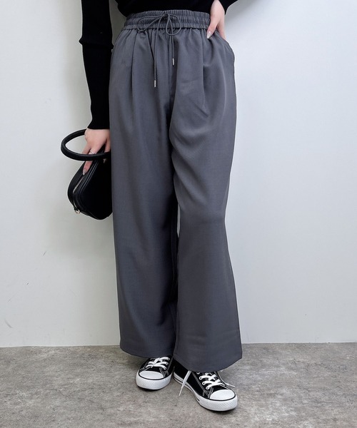 INGNI（イング）の「イージーワイドパンツ（その他パンツ・レディース・チャコールグレー/ブラウン/ブラック・FREE）」の8枚目の写真