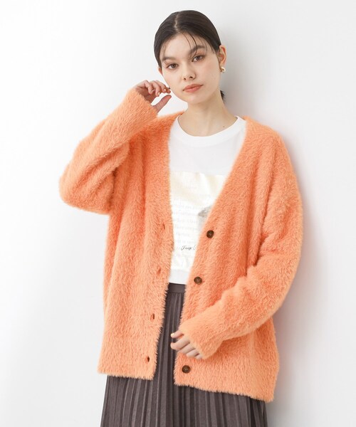 THE SHOP TK （ザ ショップ ティーケー ）の「【ふわふわあったか】フェザーカーディガン（カーディガン/ボレロ・レディース・アイボリー/ブルー/スミクロ/オレンジ・12/13）」の4枚目の写真