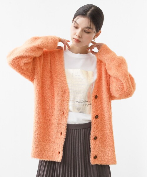 THE SHOP TK （ザ ショップ ティーケー ）の「【ふわふわあったか】フェザーカーディガン（カーディガン/ボレロ・レディース・アイボリー/ブルー/スミクロ/オレンジ・12/13）」の10枚目の写真